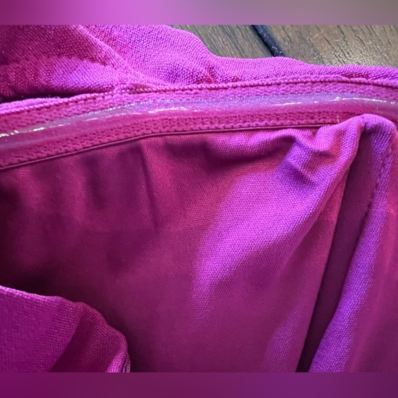 NWT Express Purple Jumpsuit sweetheart neckline off-the-shoulder sleeves Size 6 - Picture 2 of 7